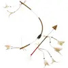 Arc indien avec flèche et plumes, réaliste 60 cm