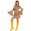 WIDMANN MILANO PARTY FASHION déguisement robe hippie psychédélique femme - m - multicolore - 08892