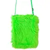 Widmann Sac à main pelucheux vert fluo tendance Multicolore