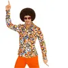 RueDeLaFete Chemise Disco - The 70's Groovy Style - Homme