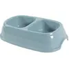ZOLUX Ecuelle plastique antidérapante double chat 0,4L n° 13 bleu acier