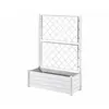 Stefanplast Bac à fleurs rectangulaire Italia blanc 100 x 43 x142 cm + treillis TU