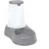 Distributeur de croquettes 3.5 kg, gris en plastique, pour chien ou ch...