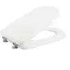 Idralite - Abattant wc blanc siège de toilette en mdf lisse avec couve...
