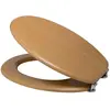 Idralite - Abattant wc hêtre siège de toilette en mdf lisse avec couve...