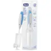 Chicco Set De Goupillons Bleu - Avec Brosse Biberon, Petite Brosse Et Pince - Chicco