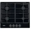 Whirlpool - table de cuisson gaz 60cm 7300w noir  tgml660nb - TGML660NB
