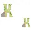 Trudi Sevi animal lettre K 7,5 cm vert