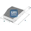 UFI Filters Filtre d'habitacle pour AUDI: TT, A3, Q3, S3, RS Q3, RS3 & VOLKSWAGEN: Touran, Golf Cabriolet, Tiguan, Golf, Caddy (Ref: 54.124.00)