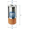 UFI Filters Filtre à huile pour MERCEDES-BENZ: Transporter, 123 Series, Classe G (Ref: 25.499.00)