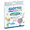 Giotto's 12 Feutres couleurs GIOTTO Turbo advanced - Lavables