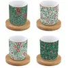 Easy Life Tasses A Cafe 11cl Avec Soucoupe Floral Fantasy Coffret 4