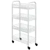 Metaltex Chariot de cuisine avec 4 paniers Pisa Blanc