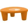 Slide Table Basse Low Lita Table (Orange - Polyéthylène / Verre)