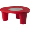 Slide Table Basse Low Lita Table (Rouge - Polyéthylène / Verre)