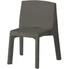 SLIDE set de 2 chaises Q4 (Chocolat / Gris - Polyéthylène)