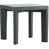 Slide Table Basse Pour Extérieur Gino (Noir - Polyéthylène Et Verre)