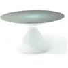 SLIDE table ronde lumineuse ED (Blanc - Polyéthylène/verre)
