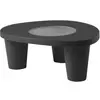 Slide Table Basse Low Lita Table (Noir - Polyéthylène / Verre)