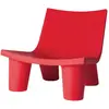 Slide - Fauteuil bas Low Lita - Rouge - polyéthène recyclable - Designer Paola Navone