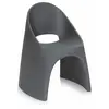 SLIDE set de 2 chaises AMELIE (Gris laqué - Polyéthylène)