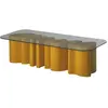 SLIDE table basse AMORE TABLE (Jaune - Polyéthylène et verre)