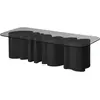 SLIDE table basse AMORE TABLE (Noir - Polyéthylène et verre)