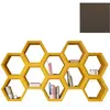 SLIDE bibliothèque HEXA (Chocolat / Gris - Polyéthylène)