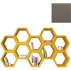 SLIDE bibliothèque HEXA (Gris argille - Polyéthylène)