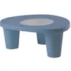 SLIDE table basse LOW LITA TABLE (Bleu poudre - Polyéthylène / verre)