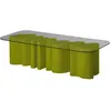 SLIDE table basse AMORE TABLE (Citron vert - Polyéthylène et verre)