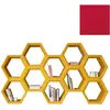 SLIDE bibliothèque HEXA (Rouge - Polyéthylène)