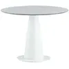 SLIDE table avec plateau rond HOPLÀ (Ø 100 cm - Polyéthylène et HPL)