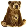 Peluche en peluche National Geographic (2 pièces), mère avec bébé Griz...
