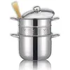 Inoxriv Cuiseur à pâtes en inox 18 10 avec couvercle en verre 22 cm 5 ...