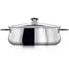 Inoxriv Faitout ovale Superchef 30 cm avec couvercle en verre et grill...