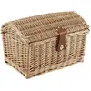 Carrefour Panier Arrière Small en Osier Marron avec Couvercle 35x21x22 cm
