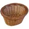 Mvtek Panier Avant Ovale en Osier Marron 36x30x20 cm - Élégant et Petit pour Vélo