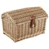 Mvtek Panier Arrière Large en Osier avec Couvercle Marron 42x30x22/28cm - Élégant et Pratique pour Vélo