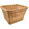 Mvtek Panier Avant Rectangulaire en Osier Beige 35x20x20 cm avec Kit Vis pour Vélo
