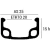 Jante en Aluminium R28 Sport 1,5/8 36 Trous Argent MVTEK