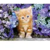 Puzzle - Clementoni - Ginger cat in flowers - 500 pièces - Multicolore - Adulte