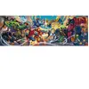 Clementoni Puzzle Compact 1000 pièces Panorama : Marvel, Héros vs Méchants