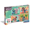 CLEMENTONI - Puzzle 4 en 1 - Stitch