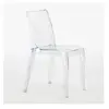 DECLIKDECO Chaise empilable LUCINDA - Polycarbonate - Cristal