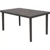 Table à manger de jardin DIADEME - Polypropylène - Gris anthracite