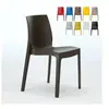 DECLIKDECO Chaise empilable en polypropylène Rome Grand Soleil - Marron
