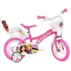 DINO BIKES Vélo pour Fille Barbie 12" Convient aux Filles de 87 à 110 cm. Code Art. 612GL-02BA