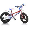 Dino Vélo Enfant Garçon 14 Pouces Freins sur le Guidon Blanc Rouge Bleu