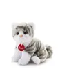 Peluche Chaton Brad Blanc/Gris - TRUDI - 20851 - Valeurs éducatives : Toucher, voir, entendre
